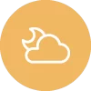 Les Jeunes pousses - pictogramme lune nuage